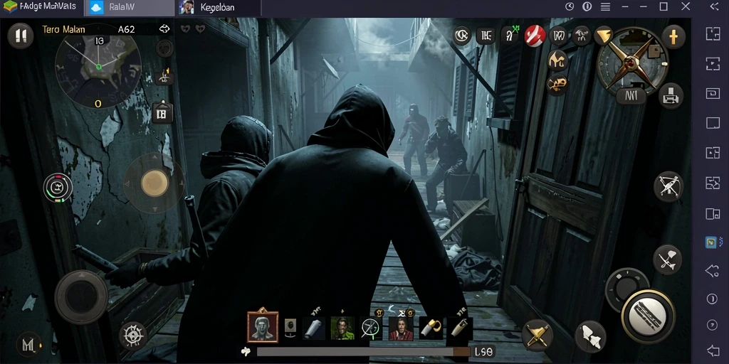 Screenshot gameplay AA62: Teror dan ketegangan di kegelapan.