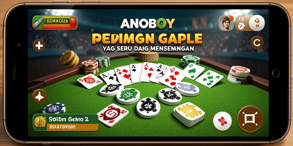 Tampilan gameplay ANOBOY yang menarik dalam permainan Gaple.
