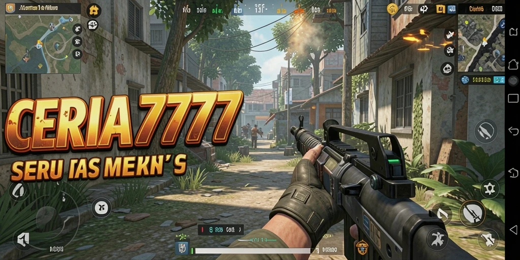 Tampilan gameplay intens CERIA777 dengan aksi tembak-menembak mendebarkan.