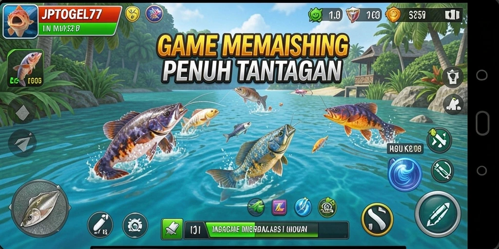 Tampilan gameplay memancing yang seru dalam JPTOGEL77.