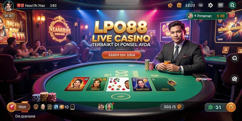 Gameplay Live Casino yang mendebarkan dan interaktif.