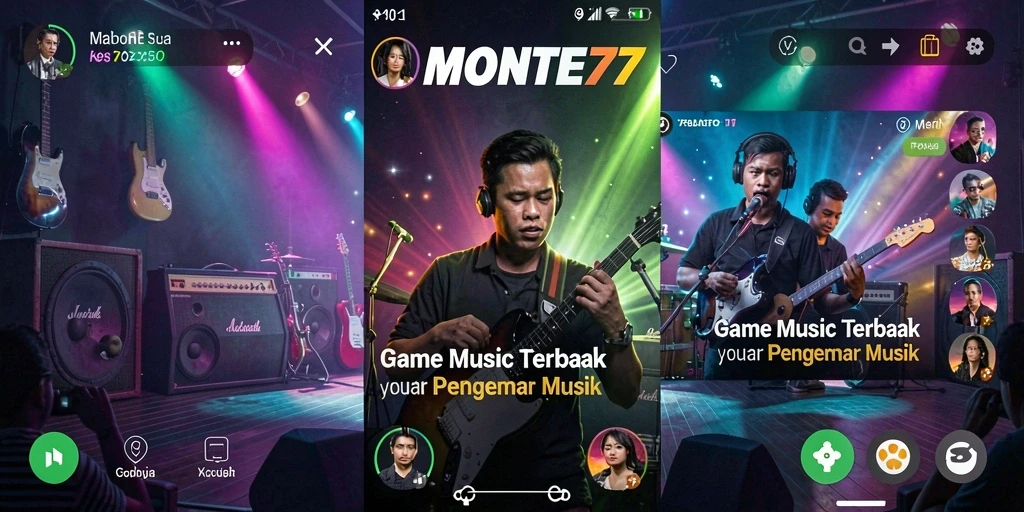 Tangkapan layar gameplay <strong>MONTE77</strong> menunjukkan pengalaman musik yang seru dan interaktif.