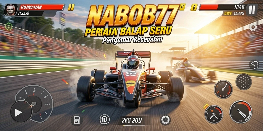 Screenshot utama NABOB77 menampilkan momen seru balapan dengan grafis menakjubkan.