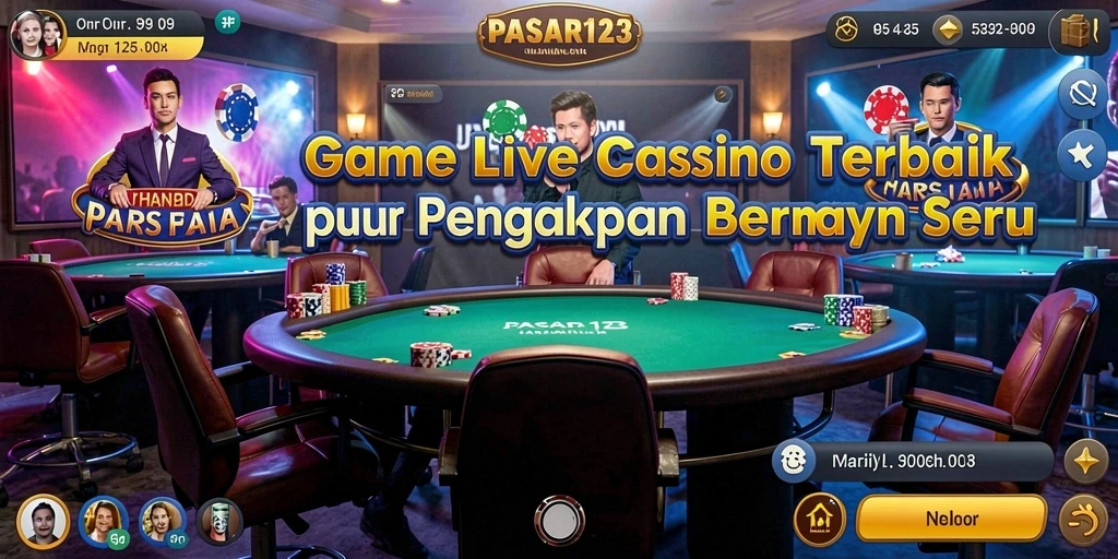 Tampilan gameplay Live Casino yang seru dan interaktif di PASAR123.
