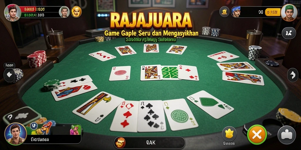Tampilan menarik dari gameplay Gaple RAJAJUARA yang mengasyikkan.