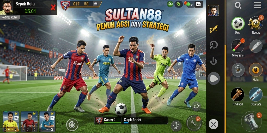 Tangkapan layar dari gameplay <strong>SULTAN88</strong> yang menampilkan aksi seru di lapangan.