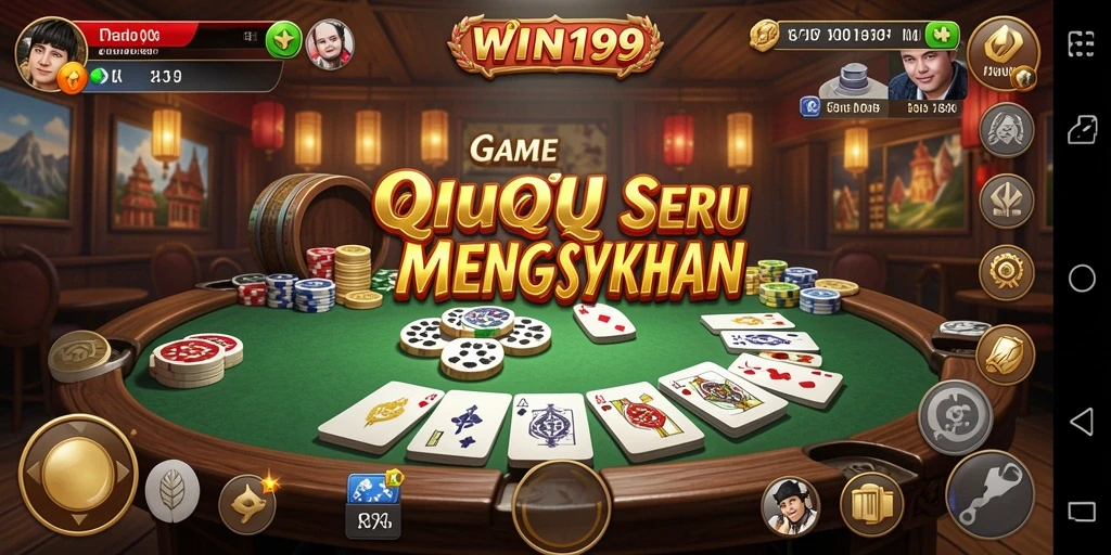 Tampilan menarik dari gameplay QiuQiu di WIN199.