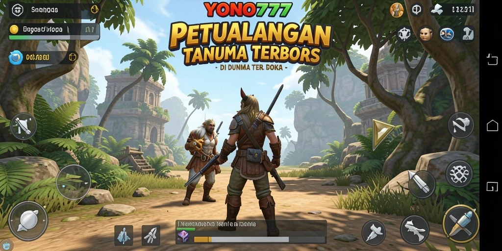 Screenshoot gameplay YONO777 yang menunjukkan keindahan dunia terbuka.